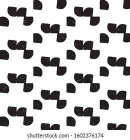 Black and white grunge stripe line vector background. Abstract halftone illustration background. Grunge grid background pattern