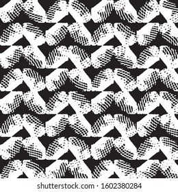 Black and white grunge stripe line vector background. Abstract halftone illustration background. Grunge grid background pattern