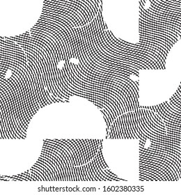 Black and white grunge stripe line vector background. Abstract halftone illustration background. Grunge grid background pattern