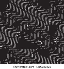 Black and white grunge stripe line vector background. Abstract halftone illustration background. Grunge grid background pattern