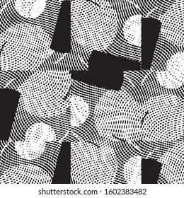 Black and white grunge stripe line vector background. Abstract halftone illustration background. Grunge grid background pattern