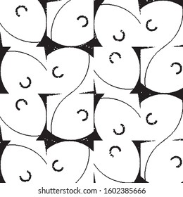 Black and white grunge stripe line vector background. Abstract halftone illustration background. Grunge grid background pattern
