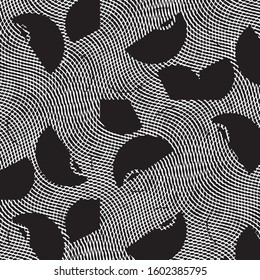 Black and white grunge stripe line vector background. Abstract halftone illustration background. Grunge grid background pattern