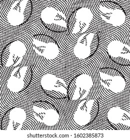Black and white grunge stripe line vector background. Abstract halftone illustration background. Grunge grid background pattern