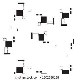 Black and white grunge stripe line vector background. Abstract halftone illustration background. Grunge grid background pattern