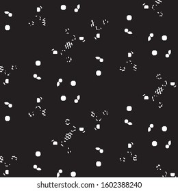 Black and white grunge stripe line vector background. Abstract halftone illustration background. Grunge grid background pattern