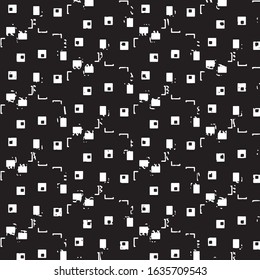 Black and white grunge stripe line vector background. Abstract halftone illustration background. Grunge grid background pattern