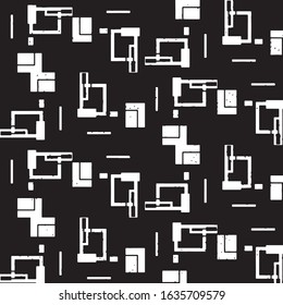 Black and white grunge stripe line vector background. Abstract halftone illustration background. Grunge grid background pattern