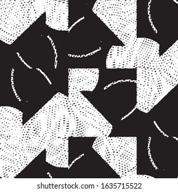 Black and white grunge stripe line vector background. Abstract halftone illustration background. Grunge grid background pattern