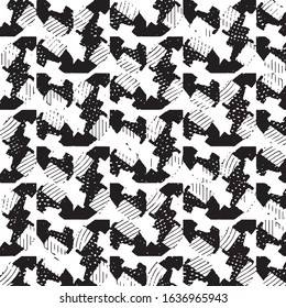 Black and white grunge stripe line vector background. Abstract halftone illustration background. Grunge grid background pattern