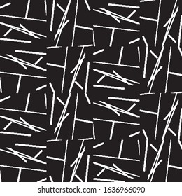 Black and white grunge stripe line vector background. Abstract halftone illustration background. Grunge grid background pattern
