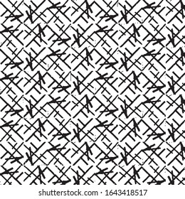 Black and white grunge stripe line vector background. Abstract halftone illustration background. Grunge grid background pattern