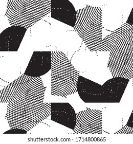 Black and white grunge stripe line vector background. Abstract halftone illustration background. Grunge grid background pattern
