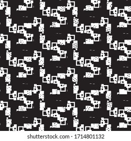 Black and white grunge stripe line vector background. Abstract halftone illustration background. Grunge grid background pattern
