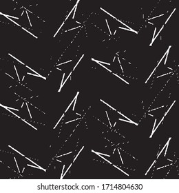 Black and white grunge stripe line vector background. Abstract halftone illustration background. Grunge grid background pattern
