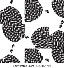 Black and white grunge stripe line vector background. Abstract halftone illustration background. Grunge grid background pattern