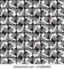 Black and white grunge stripe line vector background. Abstract halftone illustration background. Grunge grid background pattern