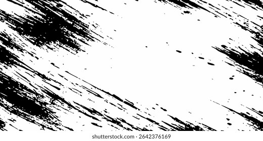 black and white with grunge style, scratch and texture elements for design Vector grunge brush strokes texture	
