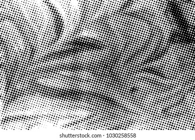 Black and white grunge texture. Abstract halftone background. Vector pattern