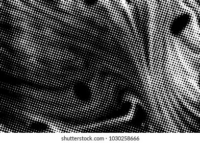 Black and white grunge texture. Abstract halftone background. Vector pattern