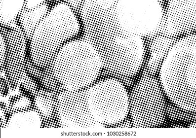 Black and white grunge texture. Abstract halftone background. Vector pattern