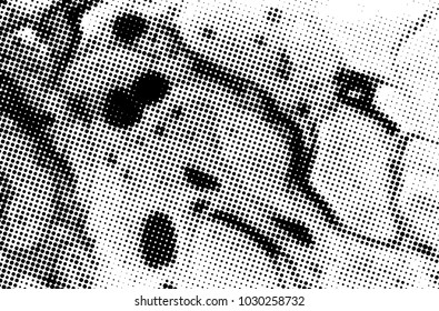 Black and white grunge texture. Abstract halftone background. Vector pattern