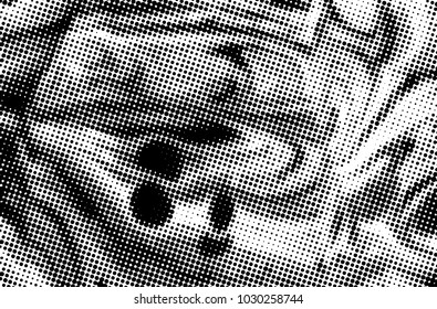 Black and white grunge texture. Abstract halftone background. Vector pattern