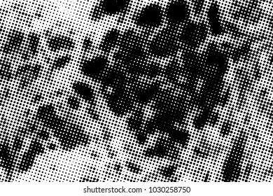 Black and white grunge texture. Abstract halftone background. Vector pattern