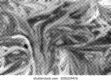 Black and white grunge texture. Abstract halftone background. Vector pattern