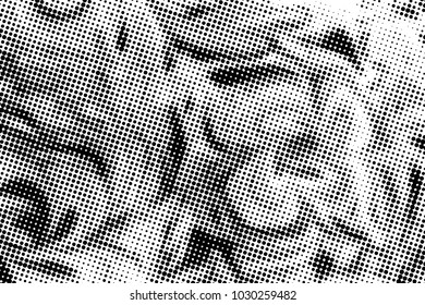 Black and white grunge texture. Abstract halftone background. Vector pattern