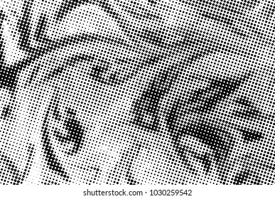 Black and white grunge texture. Abstract halftone background. Vector pattern