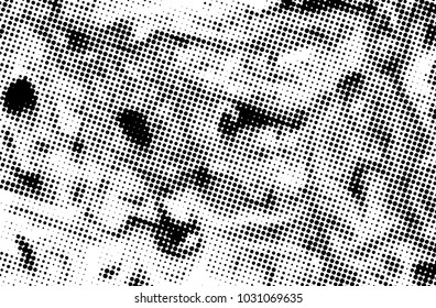 Black and white grunge texture. Abstract halftone background. Vector pattern.