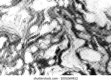 Black and white grunge texture. Abstract halftone background. Vector pattern.
