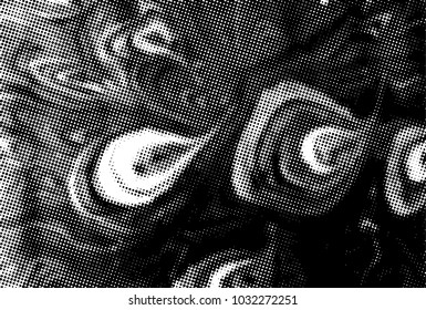 Black and white grunge texture. Abstract halftone background. Vector pattern.