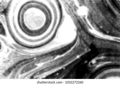 Black and white grunge texture. Abstract halftone background. Vector pattern.