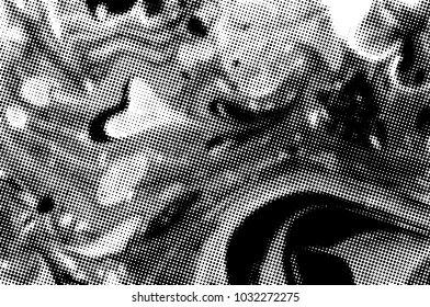 Black and white grunge texture. Abstract halftone background. Vector pattern.