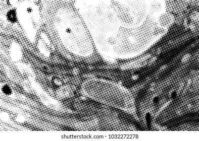 Black and white grunge texture. Abstract halftone background. Vector pattern.