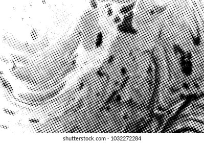 Black and white grunge texture. Abstract halftone background. Vector pattern.