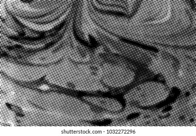 Black and white grunge texture. Abstract halftone background. Vector pattern.