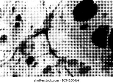Black and white grunge texture. Abstract halftone background. Vector pattern.