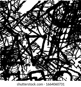 Textura de grano negro y blanco. Plantilla de tinta abstracta