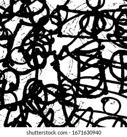 Black and white grunge texture. Abstract monochrome background