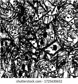 Black and white grunge texture. Abstract ink template