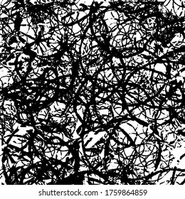 Black and white grunge texture. Abstract ink template