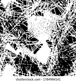 Textura de grano negro y blanco. Resumen de fondo transparente. Patrón de manchas de tinta monocromo