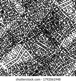 Black and white grunge texture. Abstract seamless background. Monochrome ink stain pattern