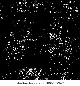 Black and white grunge texture. Abstract seamless background. Monochrome ink stain pattern