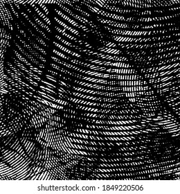 Textura de grano negro y blanco. Resumen salpicado de tinta. Pinturas caóticas. Superficie sucia. Patrón vectorial de puntos