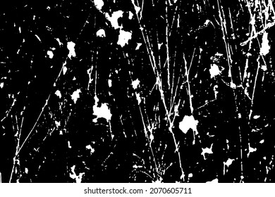 Black and white grunge texture. Abstract dirt stains, scratches, chips. Worn Surface pattern