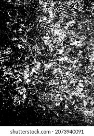 Schwarz-Weiß-Grunge-Textur. Abstrakter Hintergrund von Schmutz, Kratzern, Manschetten, Verschleiß